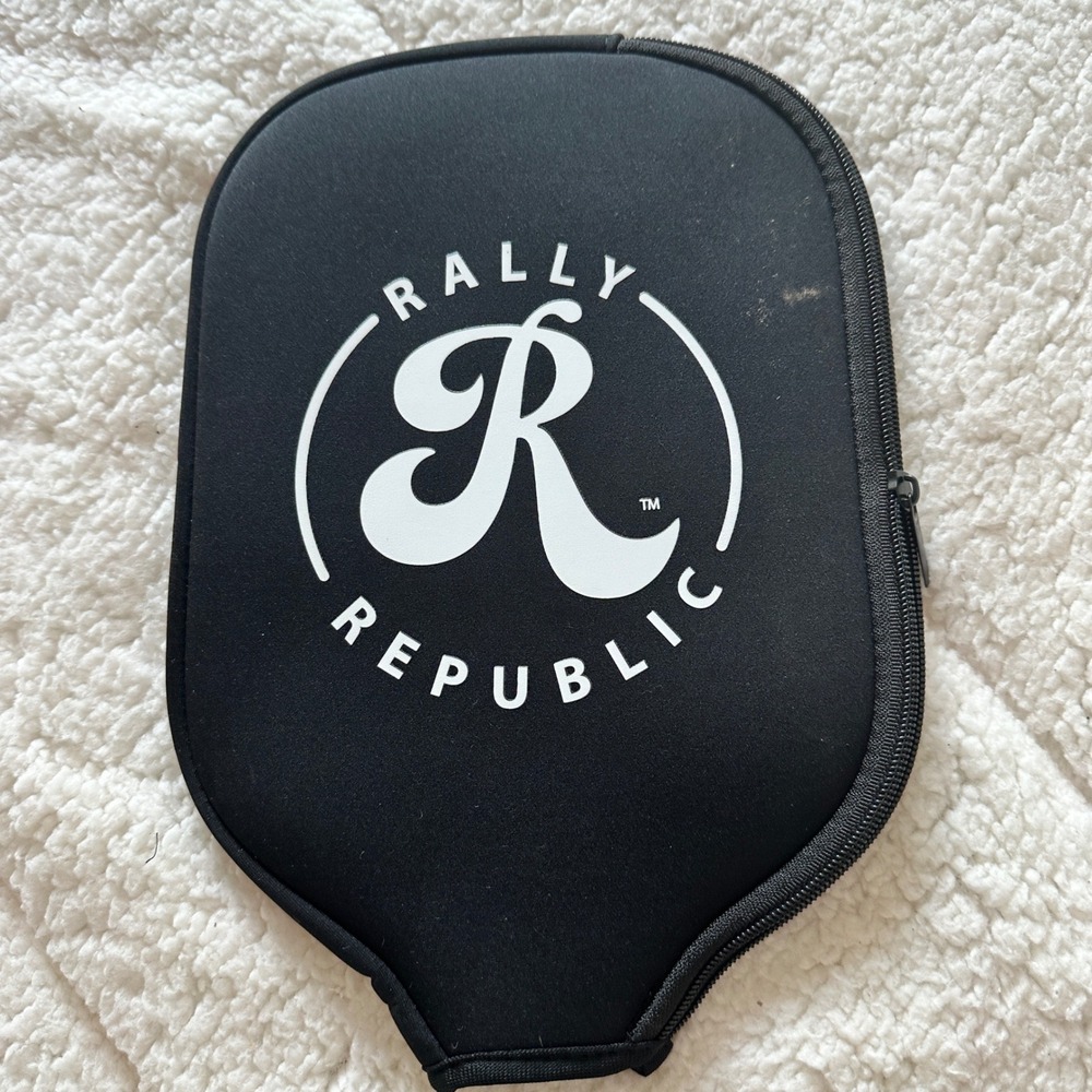 Rally Republic Pickleball Paddle Cover Unisex Black Logo Neoprene Sporty Summer